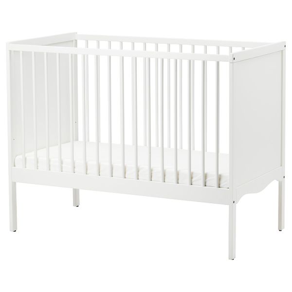 Кроватка детская, белый, 60x120 см IKEA СОЛГУЛЬ 603.624.18 - фото 1