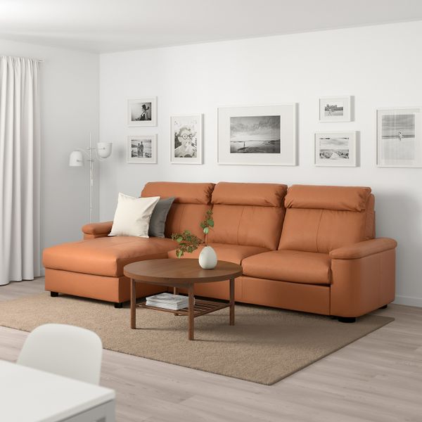 3-местный диван-кровать, с козеткой/Гранн/Бумстад золотисто-коричневый IKEA LIDHULT ЛИДГУЛЬТ 692.660.83 - фото 2