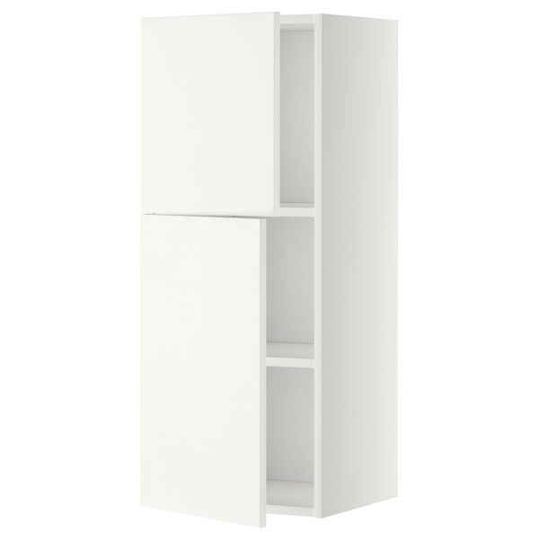 Навесной шкаф с полками, 2 дверцы МЕТОД, белый, Хэггеби белый - схема-чертеж с размерами