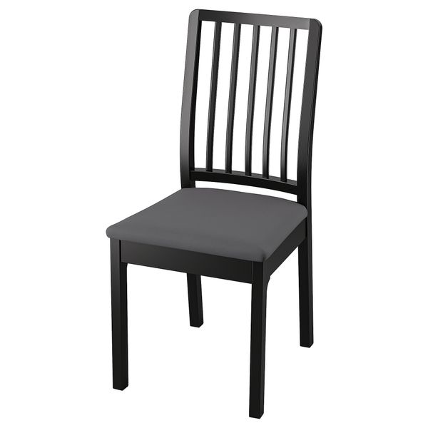 Стул, черный, Hakebo темно-серый IKEA EKEDALEN ЛЕН ЭКЕДАЛЕН 494.293.78 - фото 2