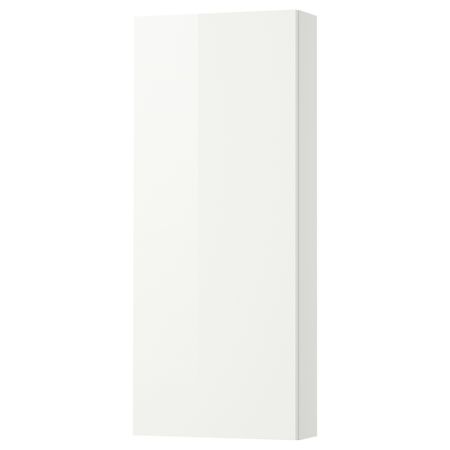 Навесной шкаф с 1 дверцей, 40x14x96 см, глянцевый белый IKEA GODMORGON ГОДМОРГОН 601.475.13