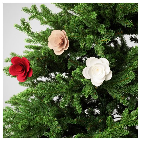 Украшение подвесное ВИНТЕР 2016, цветок разные цвета (9 см) - схема-чертеж с размерами