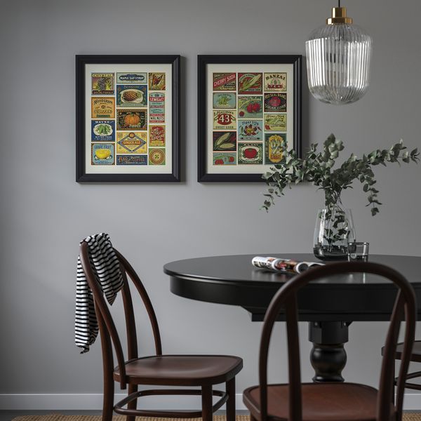 Постер, Коллаж из старинных этикеток, 40x50 см IKEA DRÖMBILD ДРЁМБИЛЬД 905.788.84 - схема-чертеж с размерами