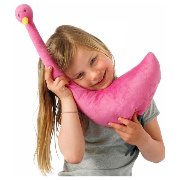 Мягкая игрушка САГОСКАТТ, птица, розовый - схема-чертеж с размерами