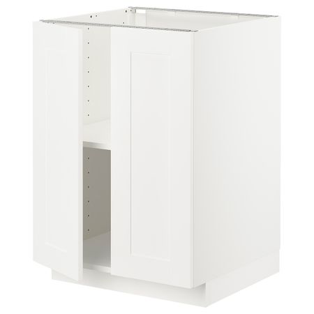 Напольный шкаф с полками/2дверцами, белый/Сэведаль белый 60x60 см IKEA METOD МЕТОД 994.444.37