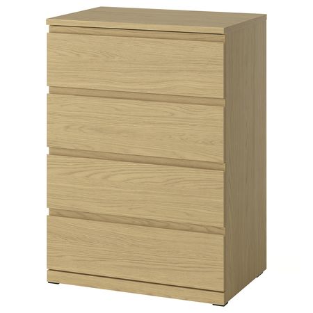 STORKLINTA Комод с 4 ящиками - под дуб 70x50x98 см