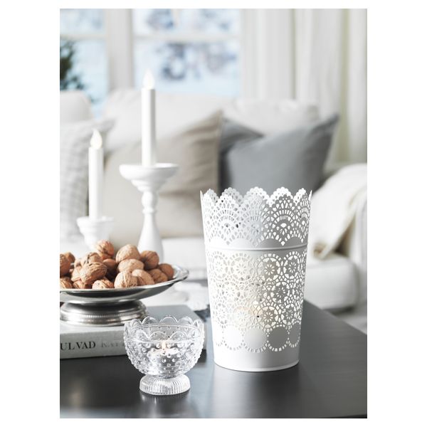 Фонарь для формовой свечи СКУРАР, белый (22 см) - схема-чертеж с размерами