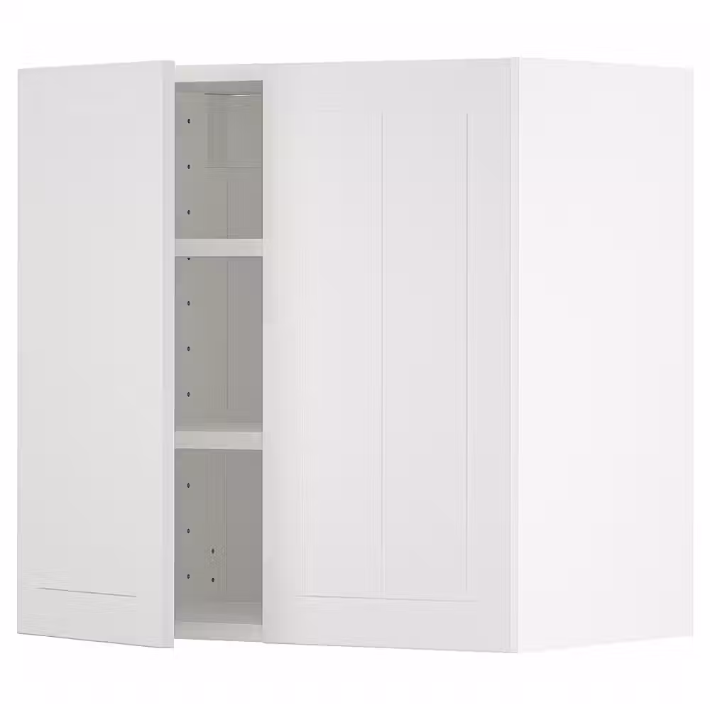 METOD Навесной шкаф с полками/2дверцы - белый/Stensund белый 60x60 см - фото 1