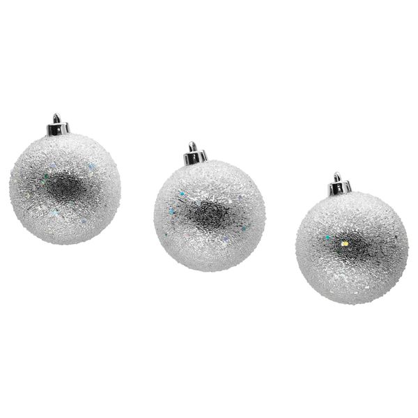 Украшение, шар ВИНТЕР 2017, серебристый (7 см) - фото 1