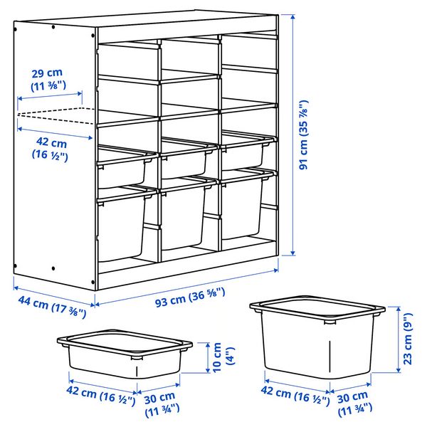 IKEA, дополнительный ракурс - схема-чертеж с размерами