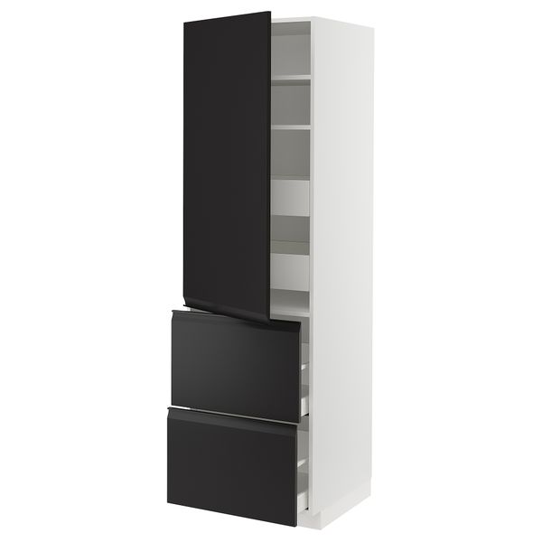 Высокий шкаф + полки, 4ящик, дверцы, 2фасада IKEA METOD МЕТОД, MAXIMERA МАКСИМЕРА 094.940.97 - фото 1