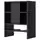 METOD Навесной шкаф д/встроенной вытяжки - черно-серый 60x37x80 см