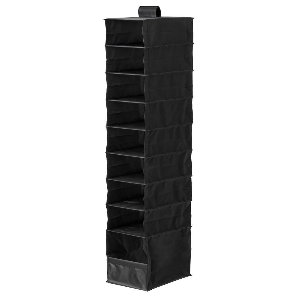 Модуль для хранения с 9 отдл, черный 22x34x120 см IKEA СКУББ 404.530.04 - фото 1