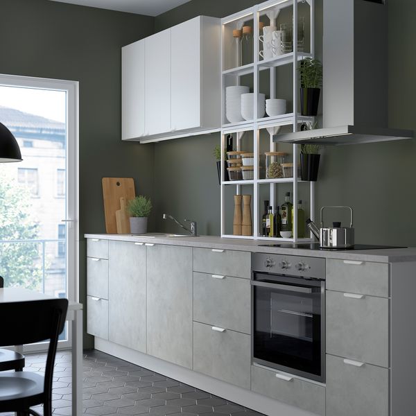 Кухня, 323x63.5x241 см, белый, под бетон белый IKEA BEGIVENHET БЕГИВЕНХЕТ 293.378.79 - фото 3