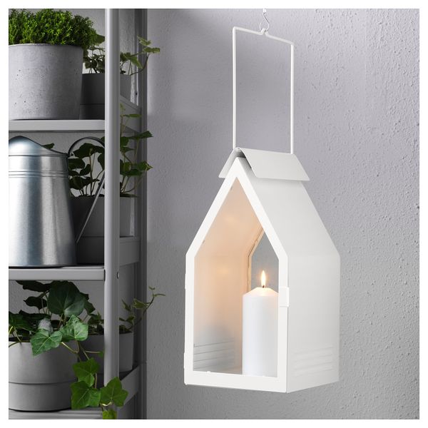 Фонарь для формовой свечи, для дома/улицы СОММАР 2019, белый (39 см) - фото 2