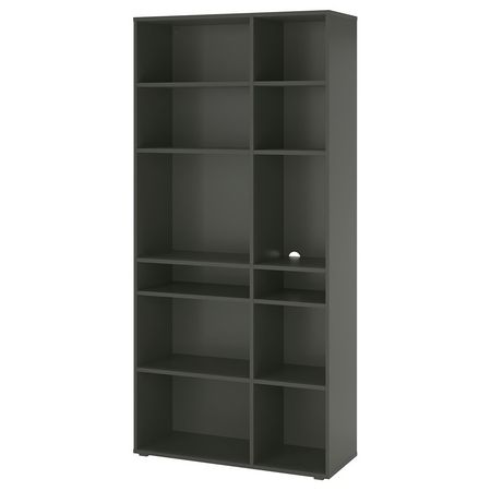 VIHALS Стеллаж с 10 полками - темно-серый 95x37x200 см