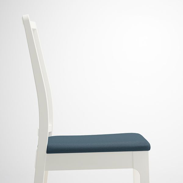 Стул, белый/Идекулла синий IKEA EKEDALEN ЭКЕДАЛЕН 093.182.21 - фото 4