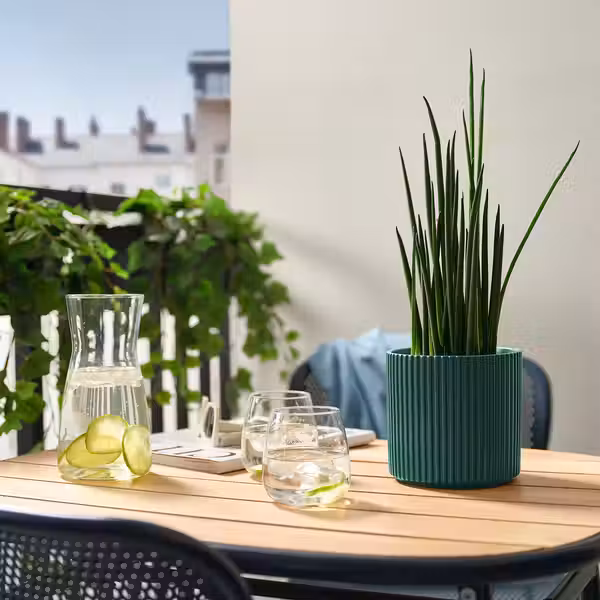 DAKSJUS ДАКСЬЮС Горшок цветочный - темно-зеленый 12 см - фото 2