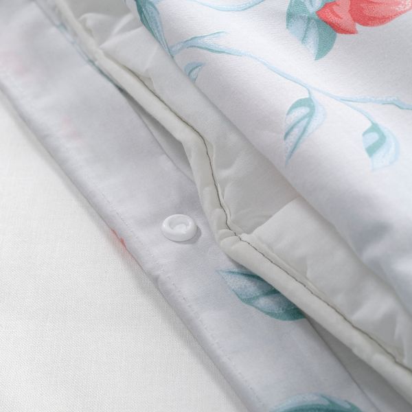 Пододеяльник и 1 наволочка, цветок/бежевый 150x200/50x70 см IKEA SKÄCKMAL СКЭККМАЛ 905.198.37 - фото 6