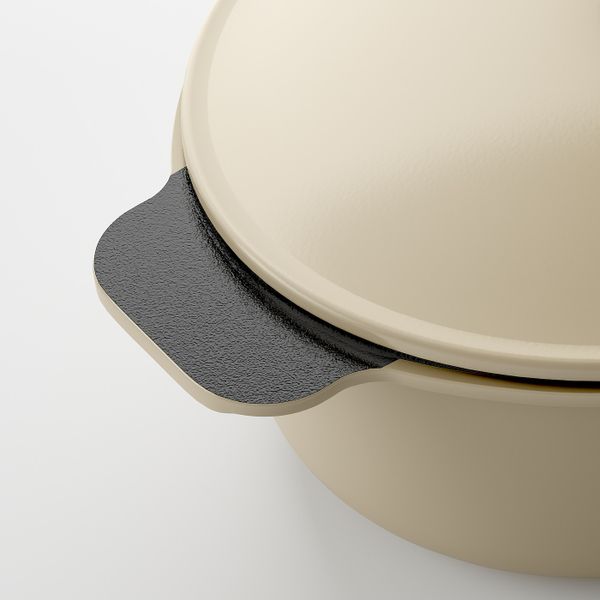 Казан с крышкой, белый с оттенком, 5 л IKEA СЕНИОР 103.834.99 - схема-чертеж с размерами