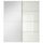 Пара раздвижных дверей АУЛИ / ФЭРВИК, зеркальное стекло, белое стекло