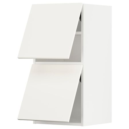 Навесной горизонтальный шкаф/2двери, белый/Веддинге белый 40x80 см IKEA METOD МЕТОД 893.938.34