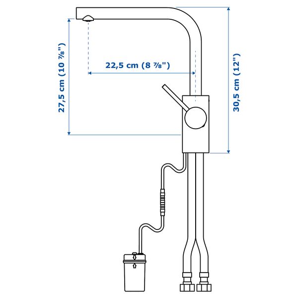 IKEA, дополнительный ракурс - схема-чертеж с размерами