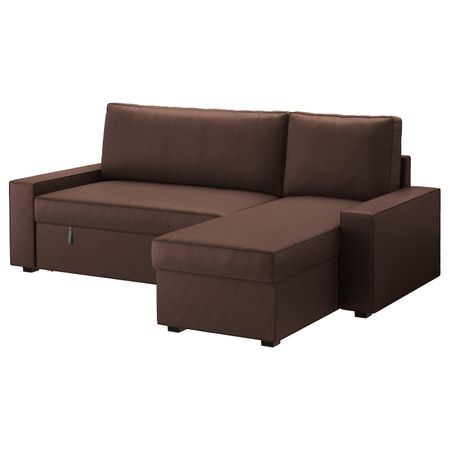 Диван-кровать с козеткой, Бурред темно-коричневый IKEA ВИЛАСУНД 592.824.51