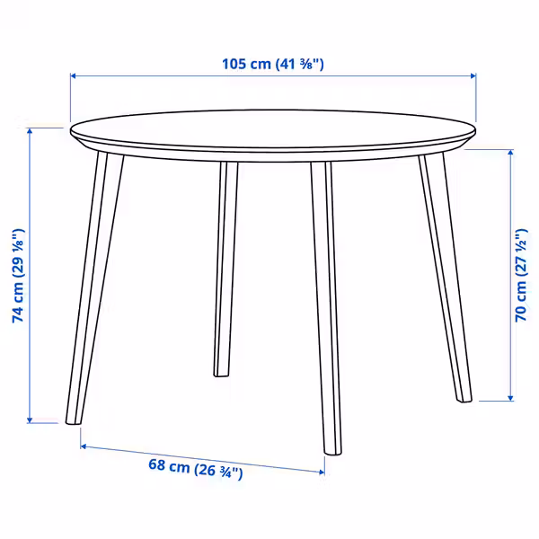 LISABO / LYCKAN ЛЮККАН Стол и 4 стула - фото 5