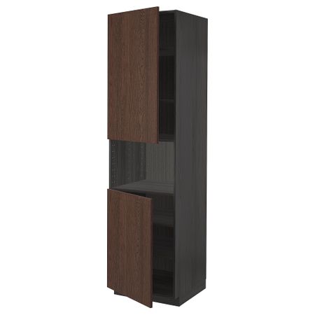 Высокий шкаф для СВЧ, 2 дверцы, полки, 60x60x220 cm IKEA METOD МЕТОД 894.680.99