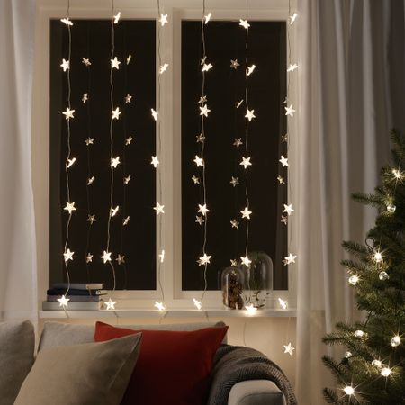 Гирлянда-драпировка, 48 светодиодов, для сада звезда IKEA STRÅLA СТРОЛА 705.824.53