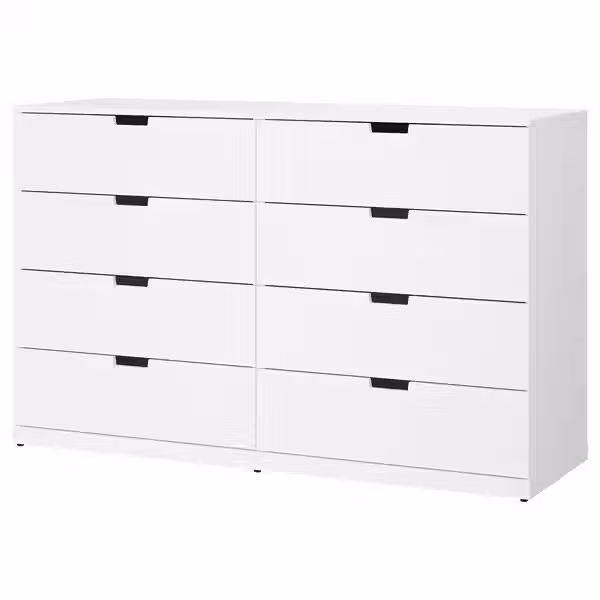 NORDLI Комод с 8 ящиками - белый 160x99 см - фото 1