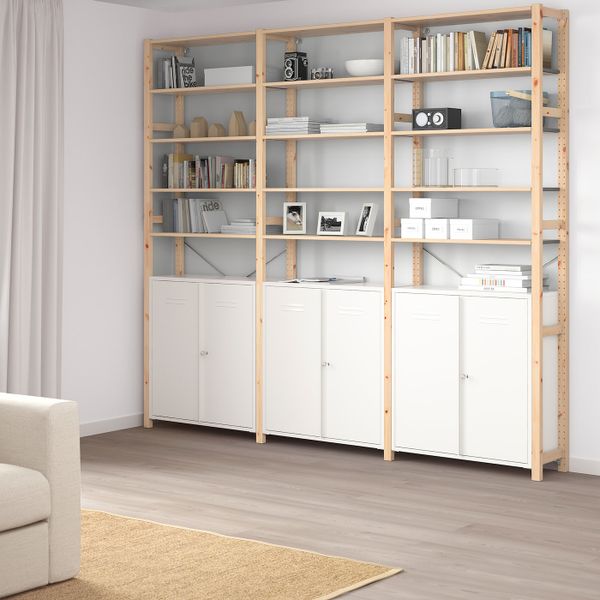 Шкаф с дверями, белый 80x83 см IKEA ИВАР 603.855.04 - фото 4