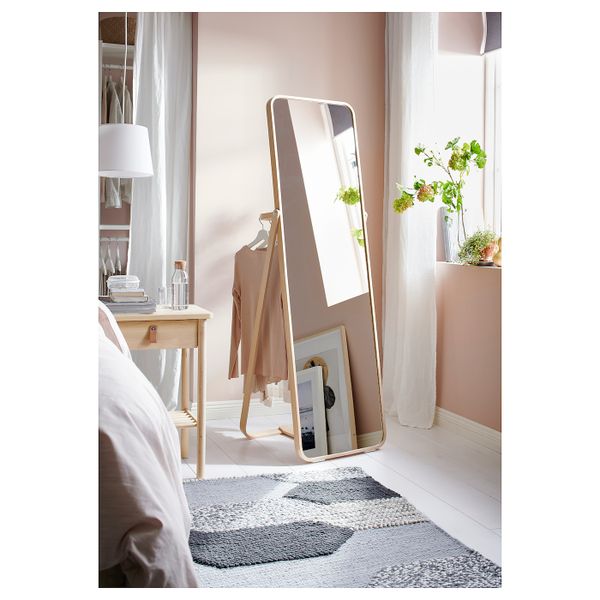 Зеркало напольное, ясень 52x167 см IKEA IKORNNES ИКОРННЕС 703.692.16 - фото 2