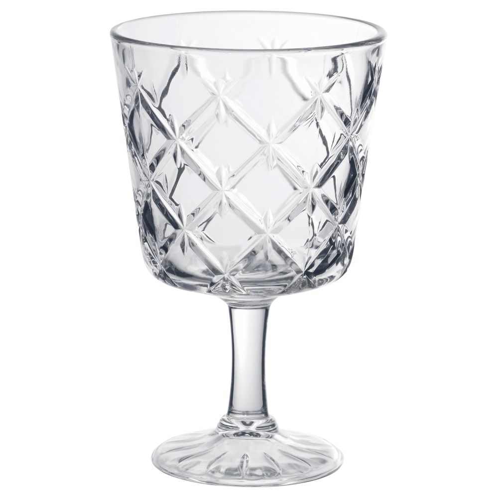 Бокал для вина ФЛИМРА, прозрачное стекло, с рисунком (23 сл) - фото 1