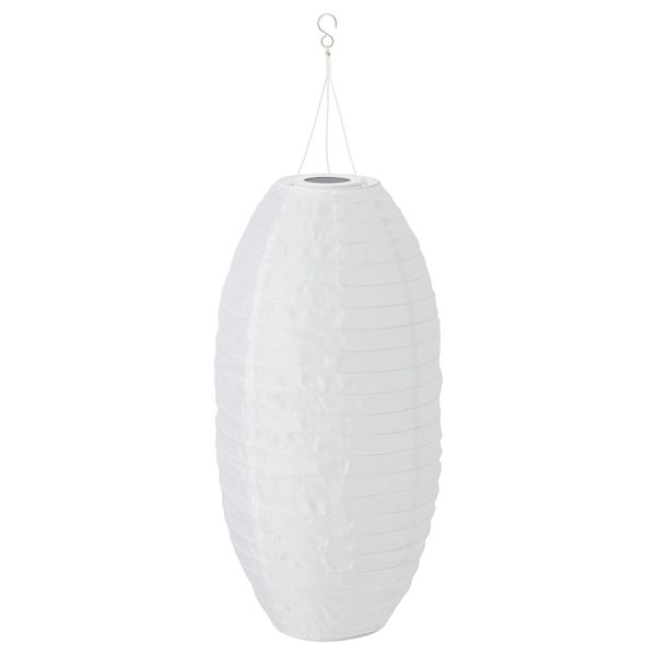 Подвесная светодиодная лампа, для сада/овал белый 43 см IKEA СОЛВИДЕН 204.516.85 - фото 2