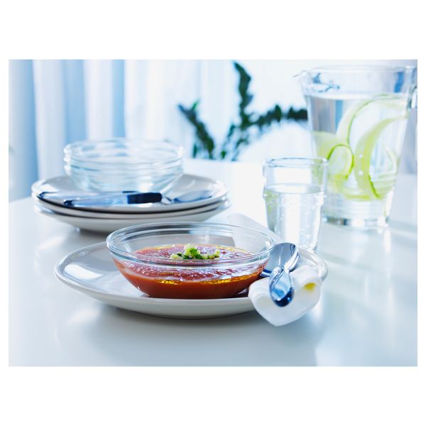 Миска, прозрачное стекло 14 см IKEA ÖPPEN ОППЕН 901.880.69 - схема-чертеж с размерами