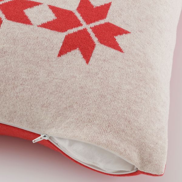 Чехол на подушку, 50x50 см, красный, белый IKEA VINTERFINT 105.654.04 - схема-чертеж с размерами