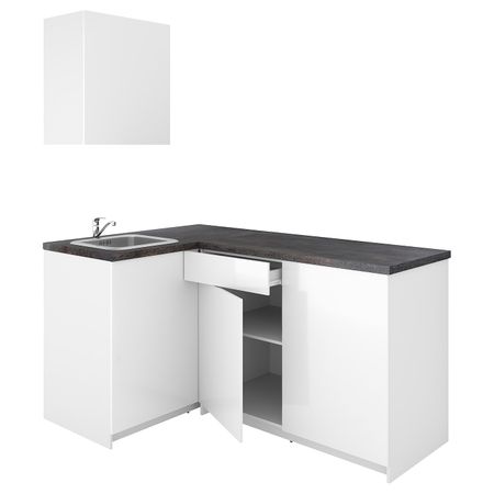 Кухня, глянцевый белый 120x180x220 см IKEA KNOXHULT КНОКСХУЛЬТ 394.045.90