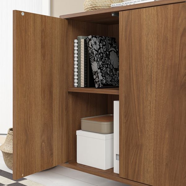 EKET Навесной шкаф с 2 дверцами - под грецкий орех 70x35x70 см - фото 3