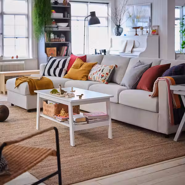 VIMLE 4-местный диван с козеткой - Gunnared бежевый - фото 7