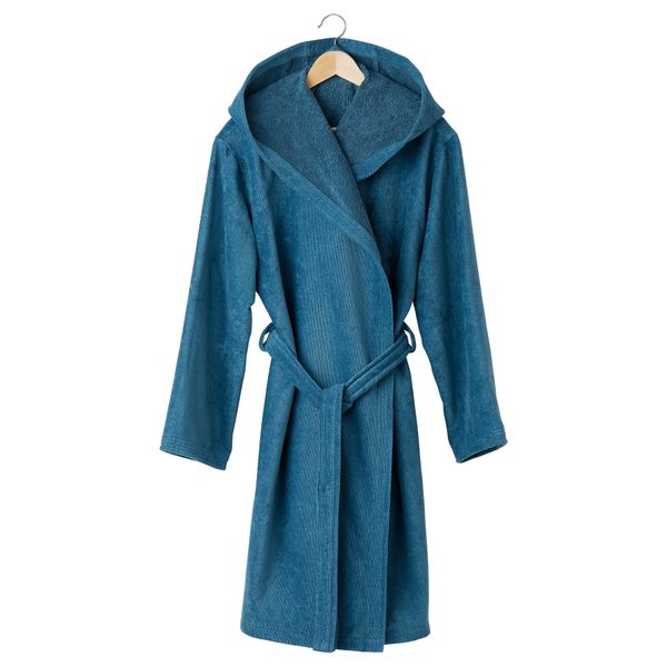 Халат купальный КРУСОН, зелено-синий - схема-чертеж с размерами