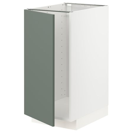 Напольный шкаф под мойку, сорт мусора, белый/Бодарп серо-зеленый 40x60 см IKEA METOD МЕТОД 694.463.10