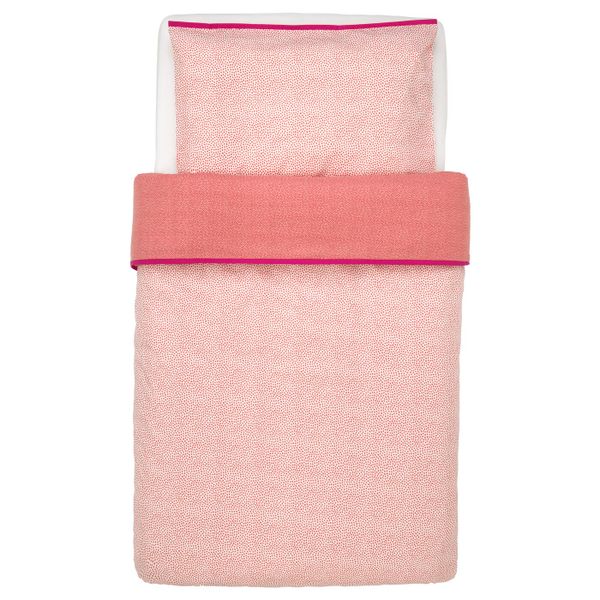 Пододеяльник, наволочка для/кроватки, красный 110x125/35x55 см IKEA КЛЭММИГ 703.730.01 - фото 1