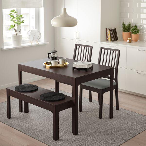 Скамья, темно-коричневый, 105x36 см IKEA EKEDALEN ЛЕН ЭКЕДАЛЕН 403.407.62 - фото 5
