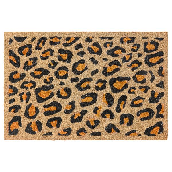 Придверный коврик, леопард черный-оранжевый 40x60 см IKEA SKIBET СКИБЕТ 404.694.44 - фото 1