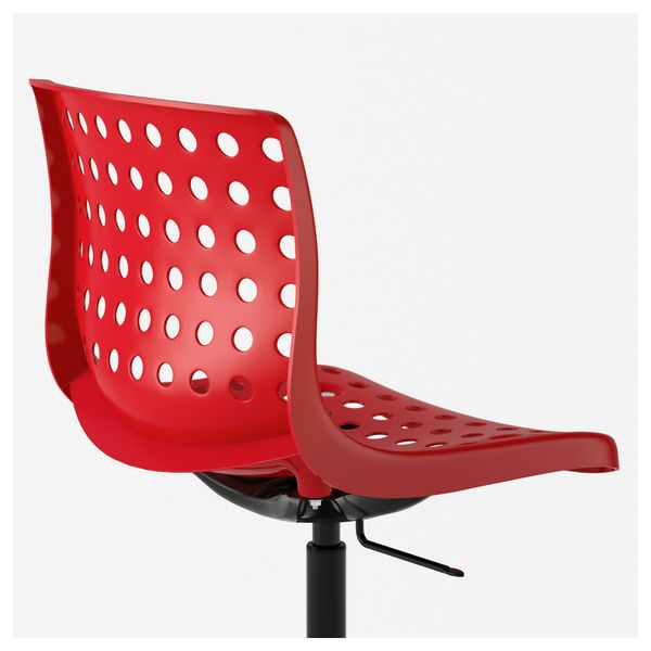 Рабочий стул СКОЛБЕРГ / СПОРРЕН, красный, черный - схема-чертеж с размерами