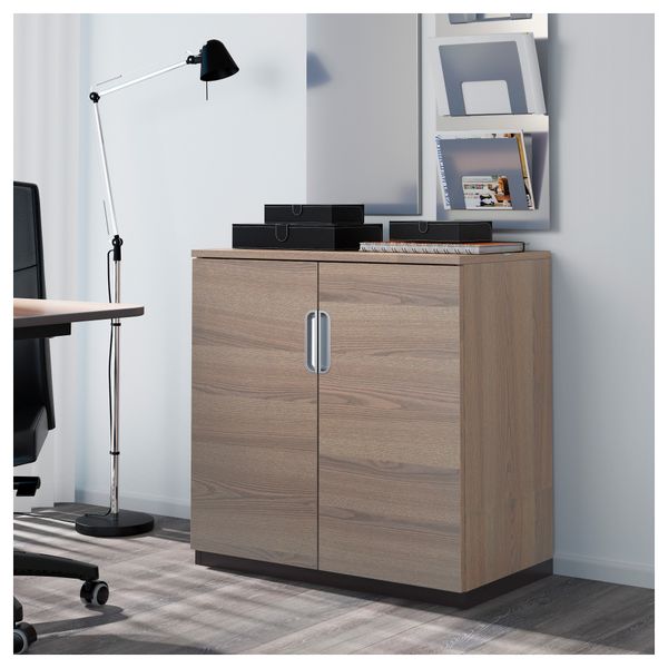 Шкаф с дверями ГАЛАНТ, серый (80x80 см) - фото 2