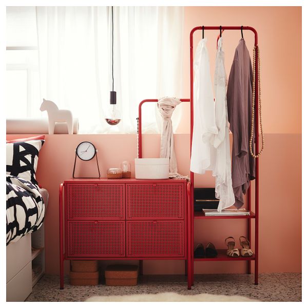 Напольная вешалка, красный 80x170 см IKEA NIKKEBY НИККЕБИ 404.515.09 - схема-чертеж с размерами