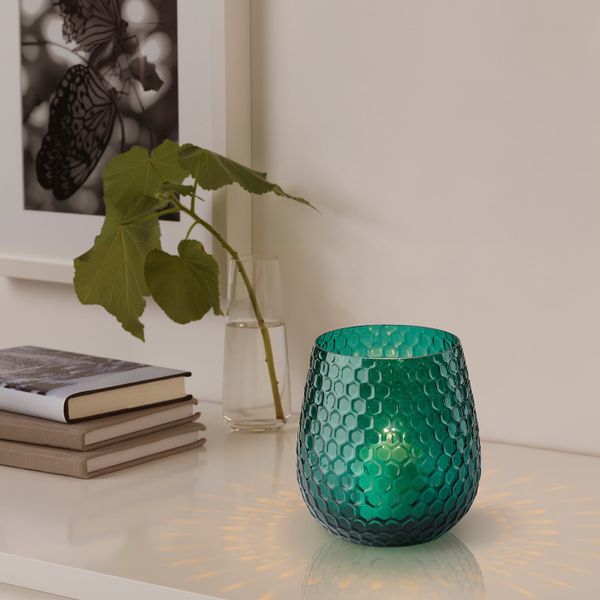 Подсвечник, зеленый 20 см IKEA BESKAFFAD БЕСКАФФАД 805.018.66 - схема-чертеж с размерами